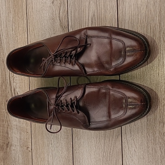 ALLEN EDMONDS Delray‎ Dark Brown Oxfords Sz 8.5 D Split Toe Mens Dress Shoes main image 10